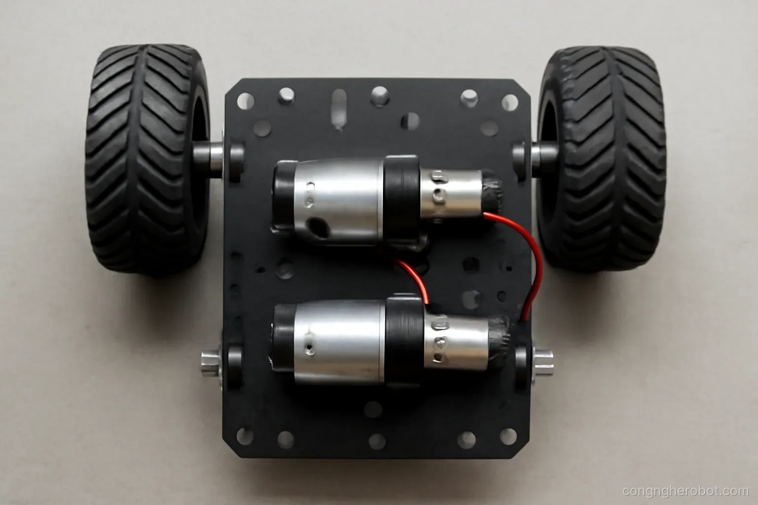 Bánh xe và động cơ dưới gầm robot di động