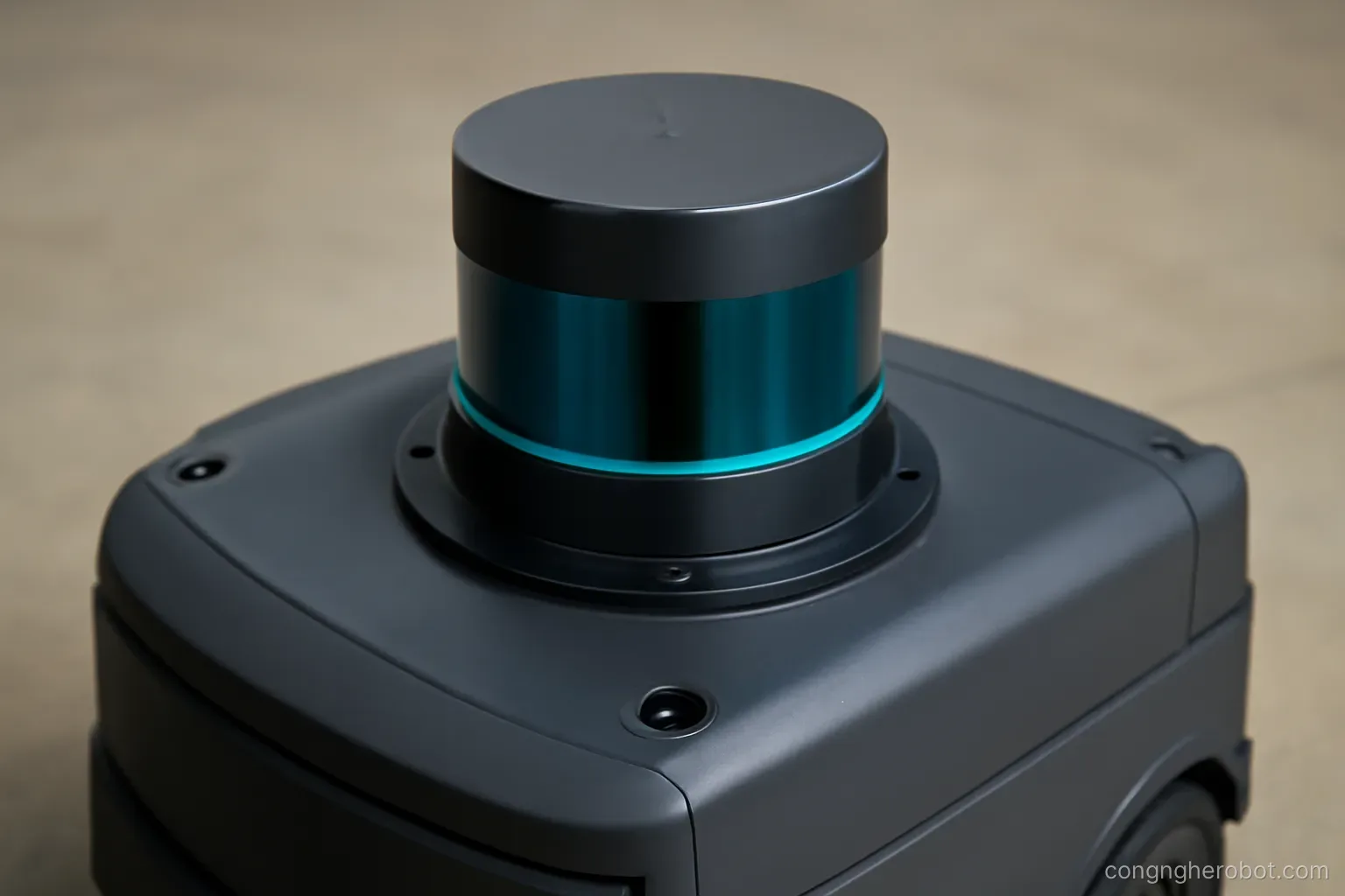 Cảm biến LiDAR quay trên đỉnh robot